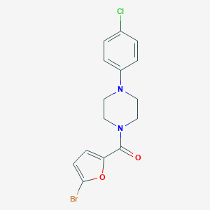 molecular formula C15H14BrClN2O2 B334482 1-(5-Bromo-2-furoyl)-4-(4-chlorophenyl)piperazine 