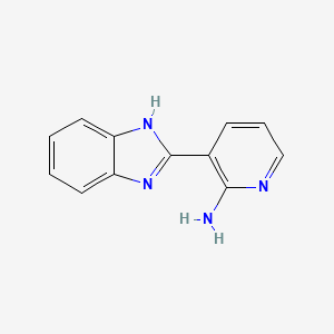 molecular formula C12H10N4 B3344837 3-(1H-benzimidazol-2-yl)pyridin-2-amine CAS No. 93587-11-2
