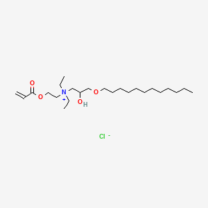 molecular formula C24H48ClNO4 B3344843 [3-(Dodecyloxy)-2-hydroxypropyl]diethyl[2-[(1-oxoallyl)oxy]ethyl]ammonium chloride CAS No. 93804-70-7