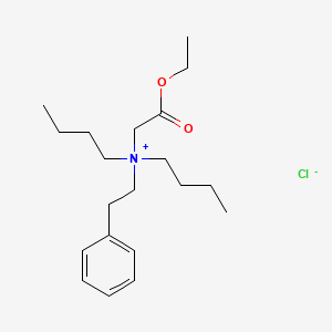 molecular formula C20H34ClNO2 B3344853 Dibutyl(2-ethoxy-2-oxoethyl)phenethylammonium chloride CAS No. 94157-98-9