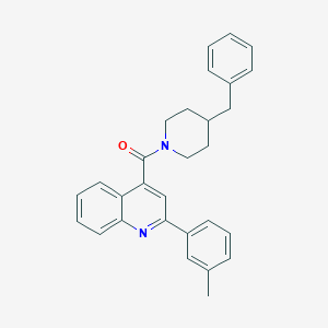 molecular formula C29H28N2O B334486 4-[(4-Benzyl-1-piperidinyl)carbonyl]-2-(3-methylphenyl)quinoline 