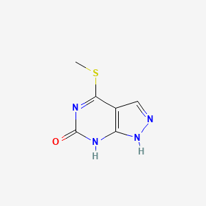 molecular formula C6H6N4OS B3344892 4-(methylthio)-1H-pyrazolo[3,4-d]pyrimidin-6-ol CAS No. 100047-41-4