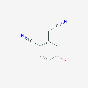 molecular formula C9H5FN2 B3344903 2-Cyano-5-fluorobenzyl cyanide CAS No. 1000540-75-9
