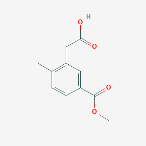 molecular formula C11H12O4 B3344916 2-(5-(Methoxycarbonyl)-2-methylphenyl)acetic acid CAS No. 1000566-21-1