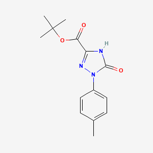 molecular formula C14H17N3O3 B3344950 tert-Butyl 5-oxo-1-(p-tolyl)-2,5-dihydro-1H-1,2,4-triazole-3-carboxylate CAS No. 1000574-75-3