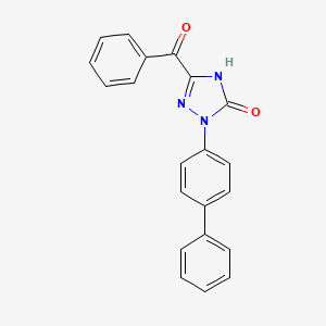 molecular formula C21H15N3O2 B3344963 5-Benzoyl-2-(biphenyl-4-yl)-1,2-dihydro-3H-1,2,4-triazol-3-one CAS No. 1000575-27-8