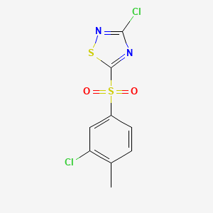 molecular formula C9H6Cl2N2O2S2 B3344967 3-Chloro-5-(3-chloro-4-methylphenylsulfonyl)-1,2,4-thiadiazole CAS No. 1000575-34-7
