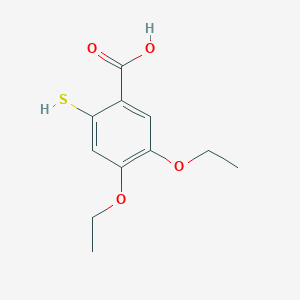molecular formula C11H14O4S B3344988 4,5-Diethoxy-2-sulfanylbenzoic acid CAS No. 100059-52-7