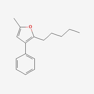 molecular formula C16H20O B3344995 5-Methyl-2-pentyl-3-phenylfuran CAS No. 1001207-02-8