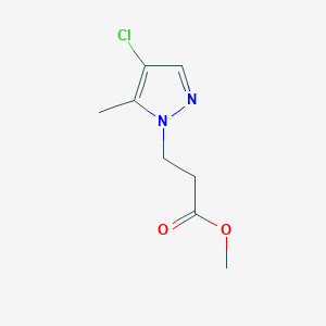 molecular formula C8H11ClN2O2 B3345019 methyl 3-(4-chloro-5-methyl-1H-pyrazol-1-yl)propanoate CAS No. 1001500-85-1