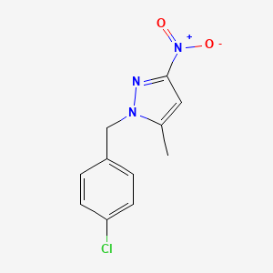 molecular formula C11H10ClN3O2 B3345024 1-(4-Chloro-benzyl)-5-methyl-3-nitro-1H-pyrazole CAS No. 1001510-38-8