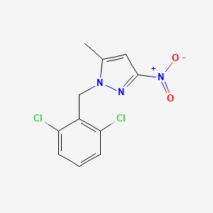 molecular formula C11H9Cl2N3O2 B3345029 1-(2,6-Dichloro-benzyl)-5-methyl-3-nitro-1H-pyrazole CAS No. 1001510-39-9
