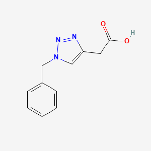 molecular formula C11H11N3O2 B3345044 2-(1-benzyl-1H-1,2,3-triazol-4-yl)acetic acid CAS No. 1003310-07-3