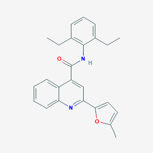 molecular formula C25H24N2O2 B334507 N-(2,6-diethylphenyl)-2-(5-methylfuran-2-yl)quinoline-4-carboxamide 