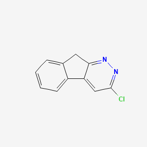 molecular formula C11H7ClN2 B3345076 9H-Indeno(2,1-c)pyridazine, 3-chloro- CAS No. 100595-20-8