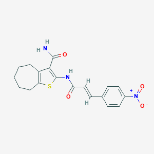 2-[(3-{4-nitrophenyl}acryloyl)amino]-5,6,7,8-tetrahydro-4H-cyclohepta[b]thiophene-3-carboxamide