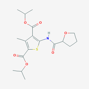 molecular formula C18H25NO6S B334510 Diisopropyl 3-methyl-5-[(tetrahydro-2-furanylcarbonyl)amino]-2,4-thiophenedicarboxylate 