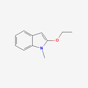 molecular formula C11H13NO B3345100 1H-Indole, 2-ethoxy-1-methyl- CAS No. 1011-49-0