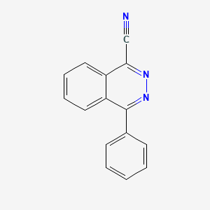 molecular formula C15H9N3 B3345109 4-Phenylphthalazine-1-carbonitrile CAS No. 10132-02-2