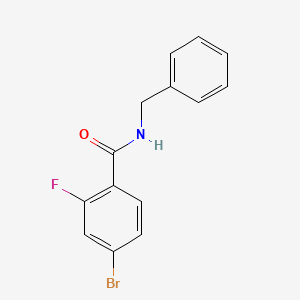 molecular formula C14H11BrFNO B3345119 N-benzyl-4-bromo-2-fluorobenzamide CAS No. 1016496-89-1