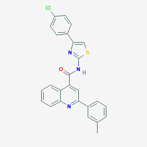 molecular formula C26H18ClN3OS B334515 N-[4-(4-chlorophenyl)-1,3-thiazol-2-yl]-2-(3-methylphenyl)quinoline-4-carboxamide 