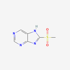 molecular formula C6H6N4O2S B3345155 8-methylsulfonyl-7H-purine CAS No. 10179-91-6