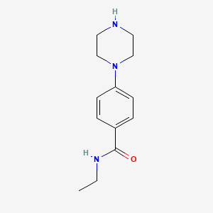 molecular formula C13H19N3O B3345159 N-ethyl-4-(piperazin-1-yl)benzamide CAS No. 1018269-27-6