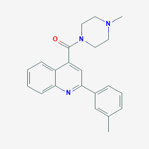 molecular formula C22H23N3O B334518 2-(3-Methylphenyl)-4-[(4-methyl-1-piperazinyl)carbonyl]quinoline 