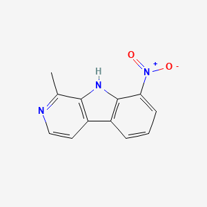 molecular formula C12H9N3O2 B3345205 9H-Pyrido(3,4-b)indole, 1-methyl-8-nitro- CAS No. 102207-02-3