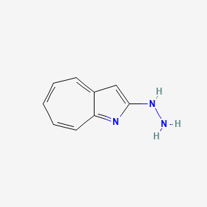 molecular formula C9H9N3 B3345230 Cyclohepta[b]pyrrol-2(1H)-one, hydrazone CAS No. 102363-24-6