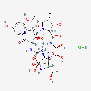 molecular formula C34H52ClN7O15 B3345260 Ecbn hcl CAS No. 1029890-89-8