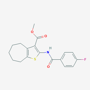 methyl 2-[(4-fluorobenzoyl)amino]-5,6,7,8-tetrahydro-4H-cyclohepta[b]thiophene-3-carboxylate