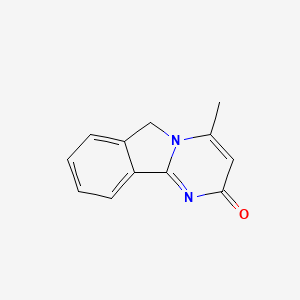 molecular formula C12H10N2O B3345311 Pyrimido[2,1-a]isoindol-2(6H)-one, 4-methyl- CAS No. 103518-53-2
