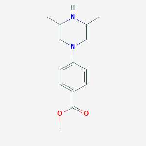 molecular formula C14H20N2O2 B3345319 Methyl 4-(3,5-dimethylpiperazin-1-yl)benzoate CAS No. 1035271-00-1