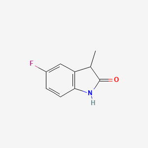 molecular formula C9H8FNO B3345321 5-Fluoro-3-methyl-1,3-dihydro-indol-2-one CAS No. 1035805-54-9