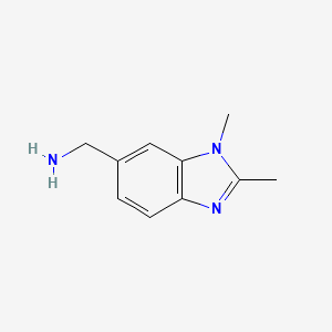 molecular formula C10H13N3 B3345339 (1,2-Dimethyl-1H-benzo[D]imidazol-6-YL)methanamine CAS No. 1038387-95-9