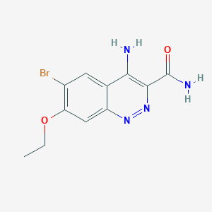 molecular formula C11H11BrN4O2 B3345358 4-Amino-6-bromo-7-ethoxycinnoline-3-carboxamide CAS No. 1041853-19-3