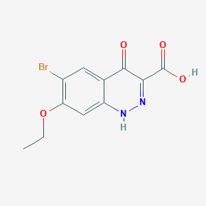 molecular formula C11H9BrN2O4 B3345364 6-Bromo-7-ethoxy-4-hydroxycinnoline-3-carboxylic acid CAS No. 1041853-22-8