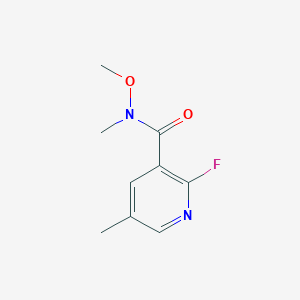 molecular formula C9H11FN2O2 B3345376 2-fluoro-N-methoxy-N,5-dimethylnicotinamide CAS No. 1042986-01-5