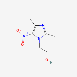 molecular formula C7H11N3O3 B3345391 1H-Imidazole-1-ethanol, 2,4-dimethyl-5-nitro- CAS No. 104575-26-0