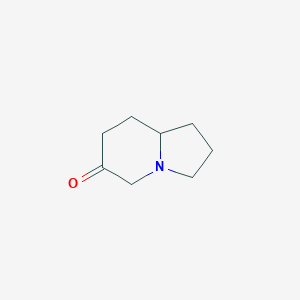 molecular formula C8H13NO B3345401 Hexahydroindolizin-6(5H)-one CAS No. 104779-11-5