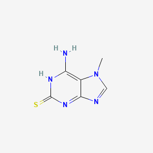 molecular formula C6H7N5S B3345406 2H-Purine-2-thione, 1,7-dihydro-6-amino-7-methyl- CAS No. 104802-77-9