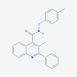 molecular formula C25H22N2O B334542 3-methyl-N-(4-methylbenzyl)-2-phenyl-4-quinolinecarboxamide 