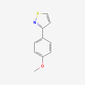 molecular formula C10H9NOS B3345425 Isothiazole, 3-(4-methoxyphenyl)- CAS No. 10514-27-9