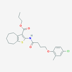propyl 2-{[4-(4-chloro-2-methylphenoxy)butanoyl]amino}-5,6,7,8-tetrahydro-4H-cyclohepta[b]thiophene-3-carboxylate