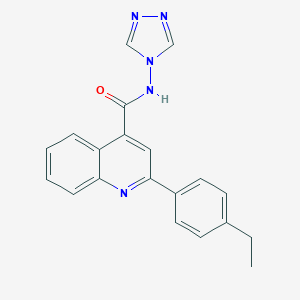 molecular formula C20H17N5O B334544 2-(4-ethylphenyl)-N-(1,2,4-triazol-4-yl)quinoline-4-carboxamide 