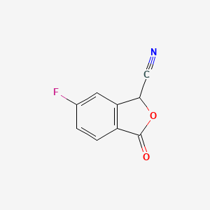 molecular formula C9H4FNO2 B3345447 1-Isobenzofurancarbonitrile, 6-fluoro-1,3-dihydro-3-oxo- CAS No. 105398-60-5