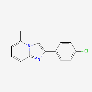 molecular formula C14H11ClN2 B3345470 2-(4-Chlorophenyl)-5-methylimidazo[1,2-a]pyridine CAS No. 1055025-27-8