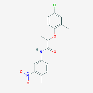molecular formula C17H17ClN2O4 B334549 2-(4-chloro-2-methylphenoxy)-N-(4-methyl-3-nitrophenyl)propanamide 