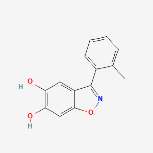1,2-Benzisoxazole-5,6-diol, 3-(2-methylphenyl)-